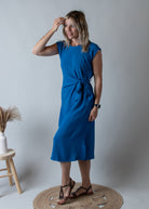 Robe Mi-Longue Bleu Électrique la boutique de lydie 