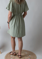 Robe Courte Vert Sauge 