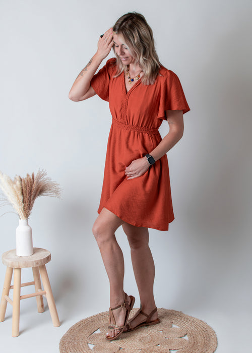 Robe Courte Terracotta Clémence