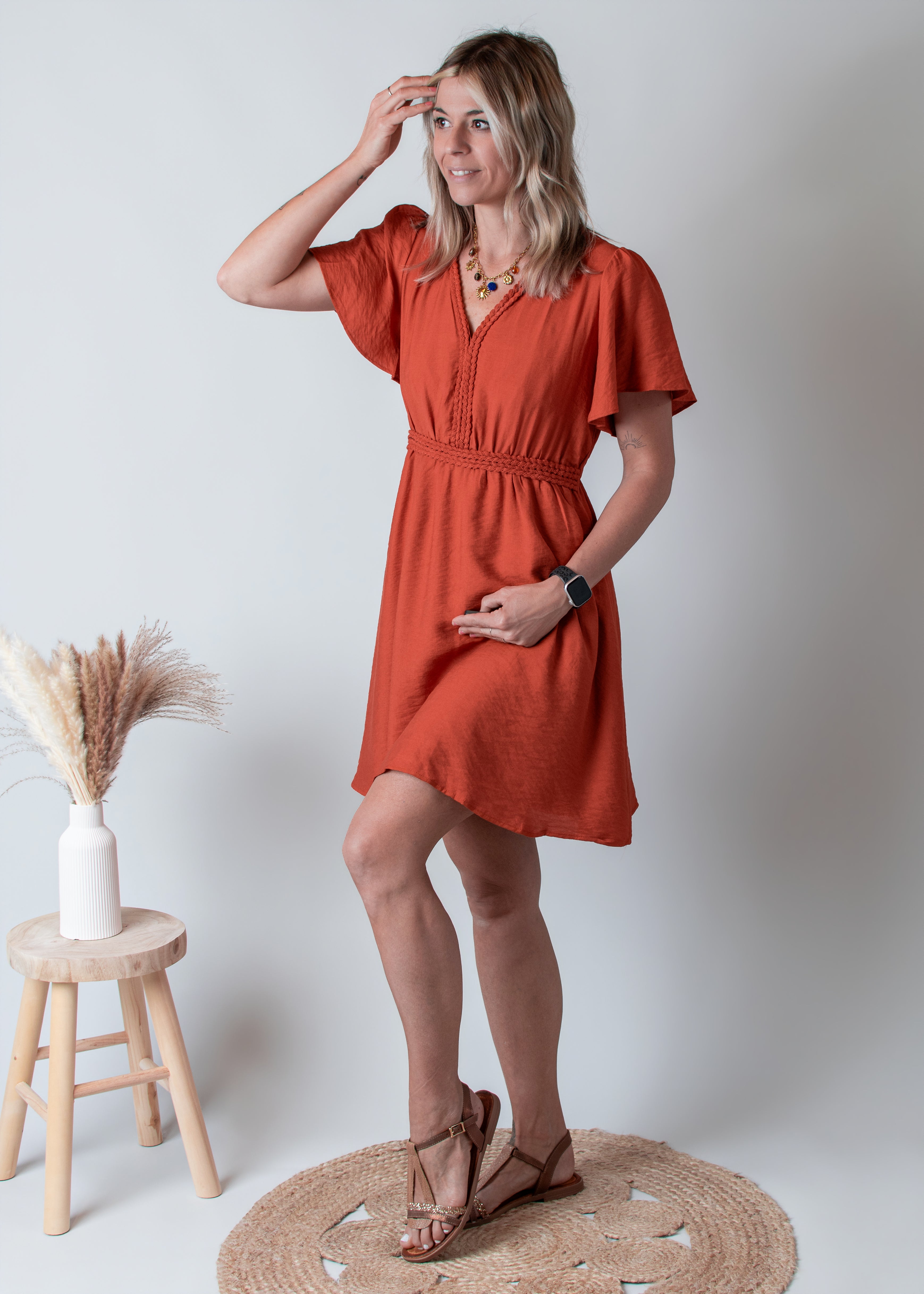 Robe Courte Terracotta la boutique de lydie
