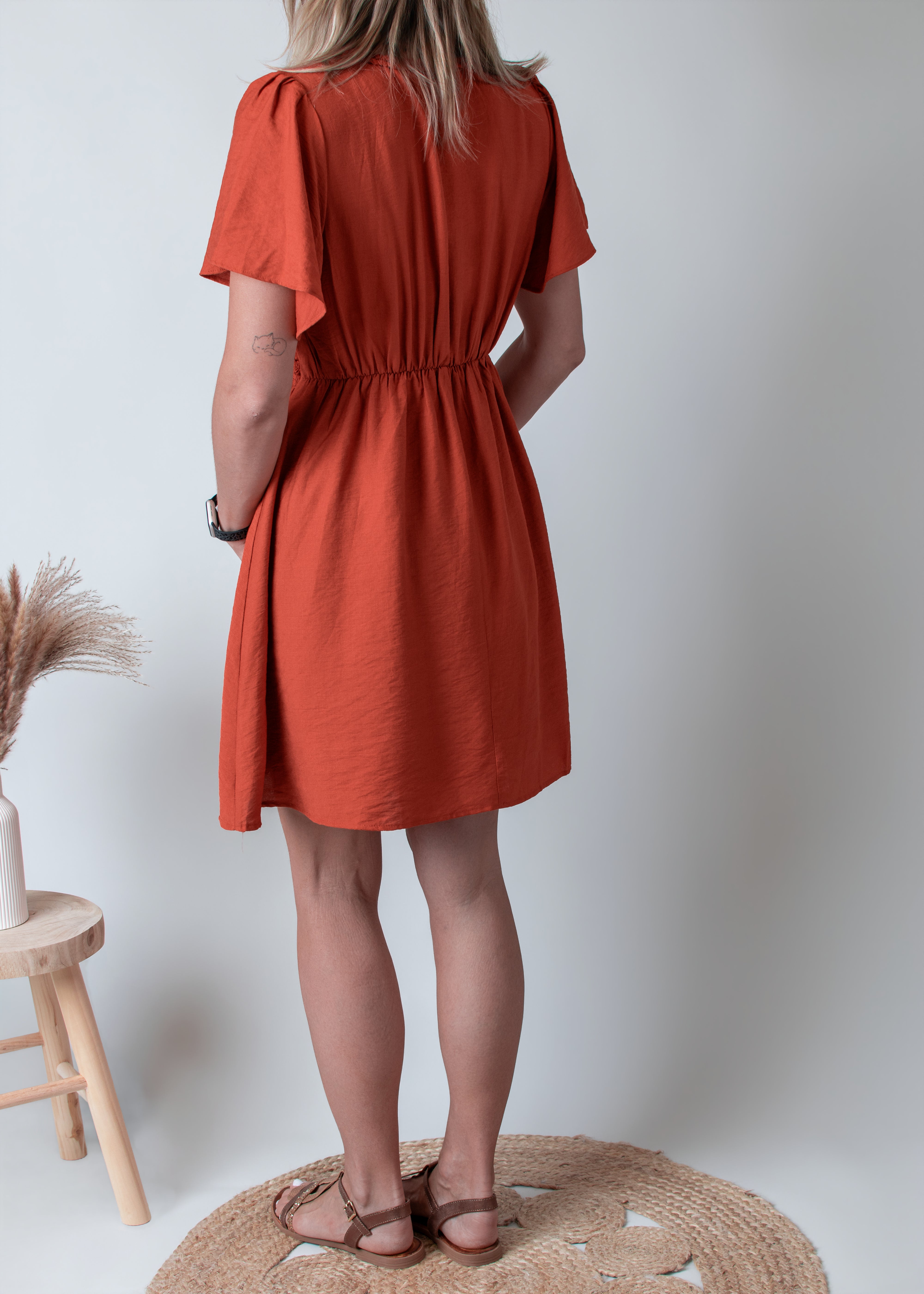Robe Courte Terracotta 