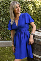 Robe courte bleu électrique 
