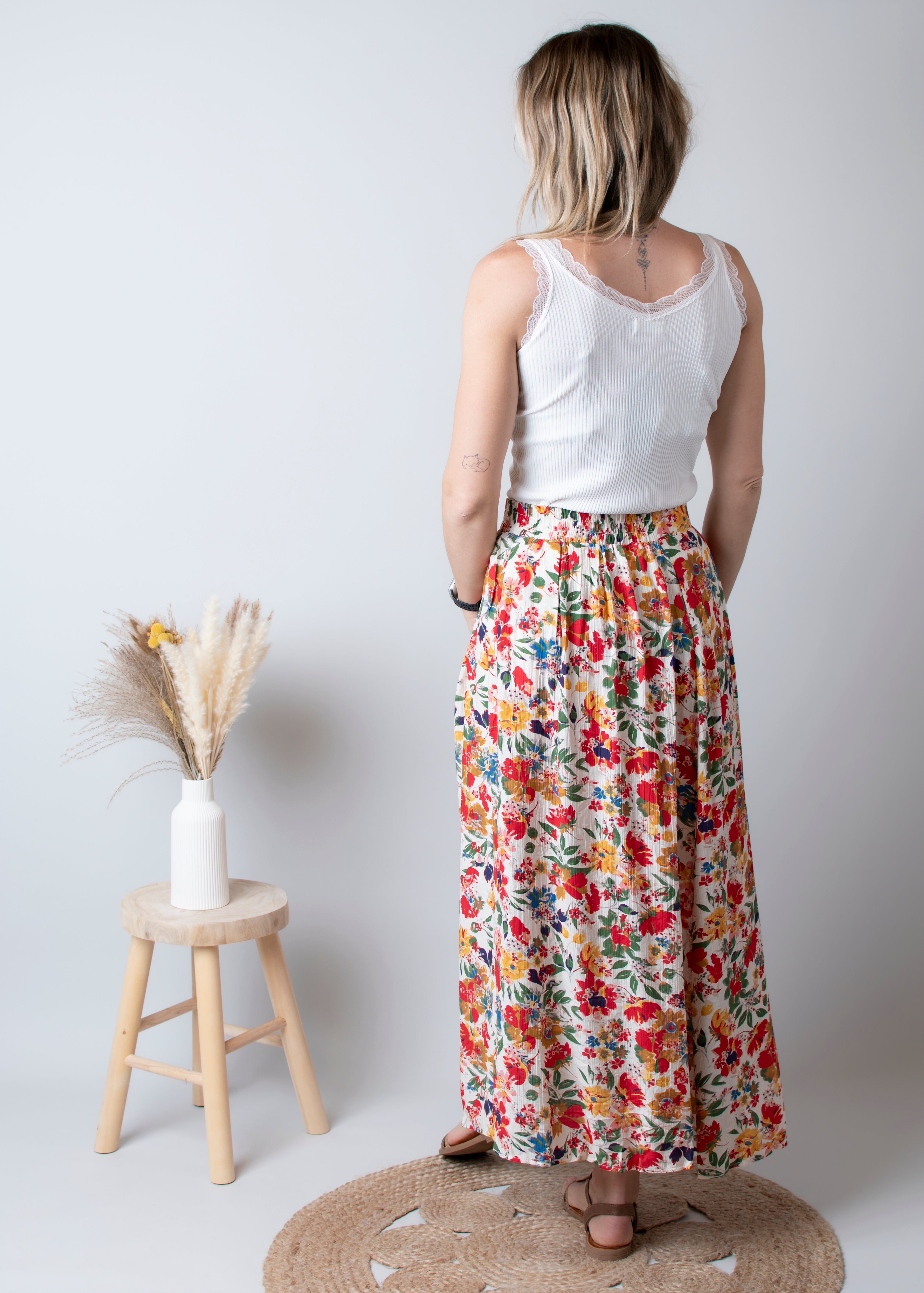 Jupe longue fleuri la boutique de lydie