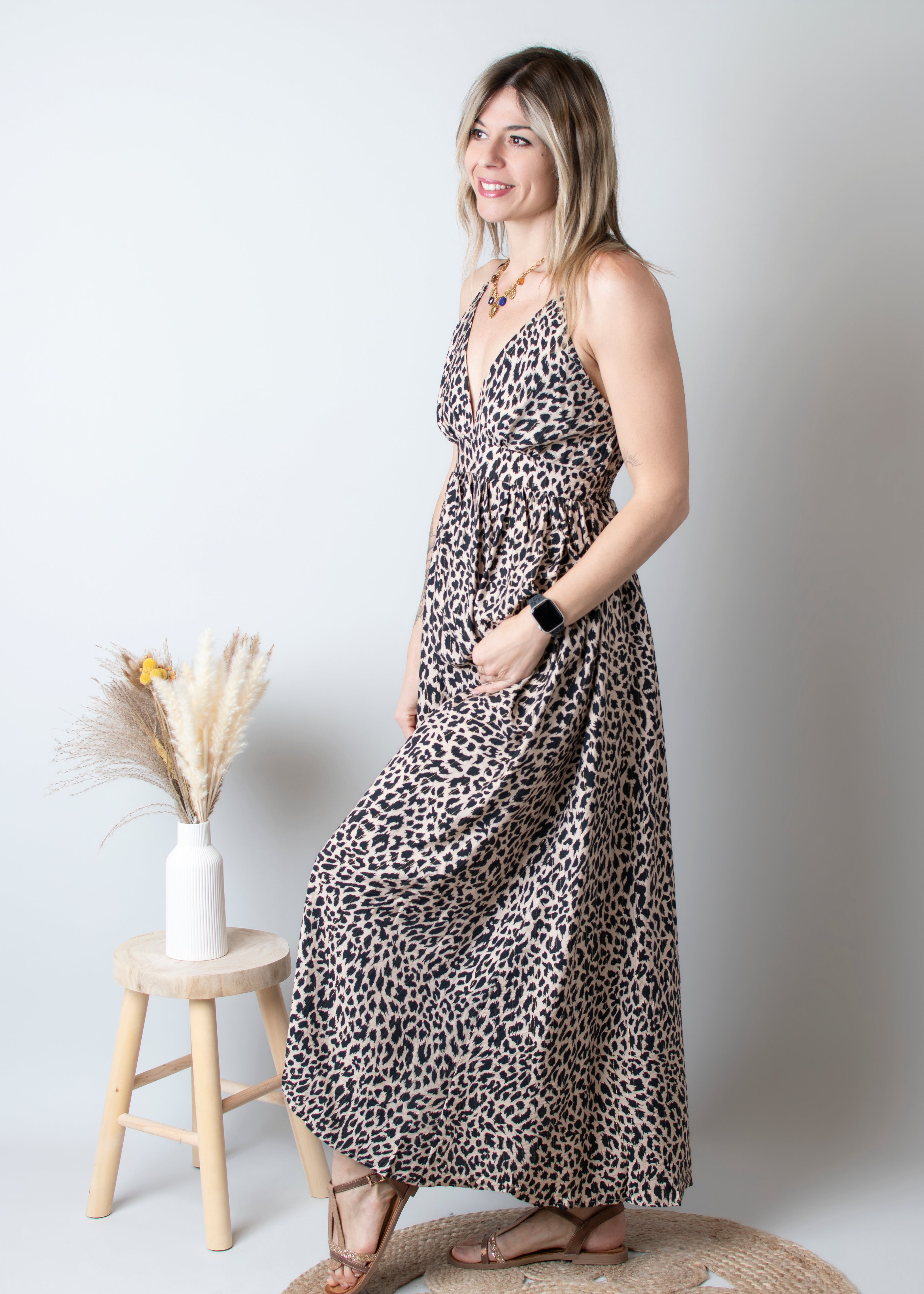 Robe longue Léopard 