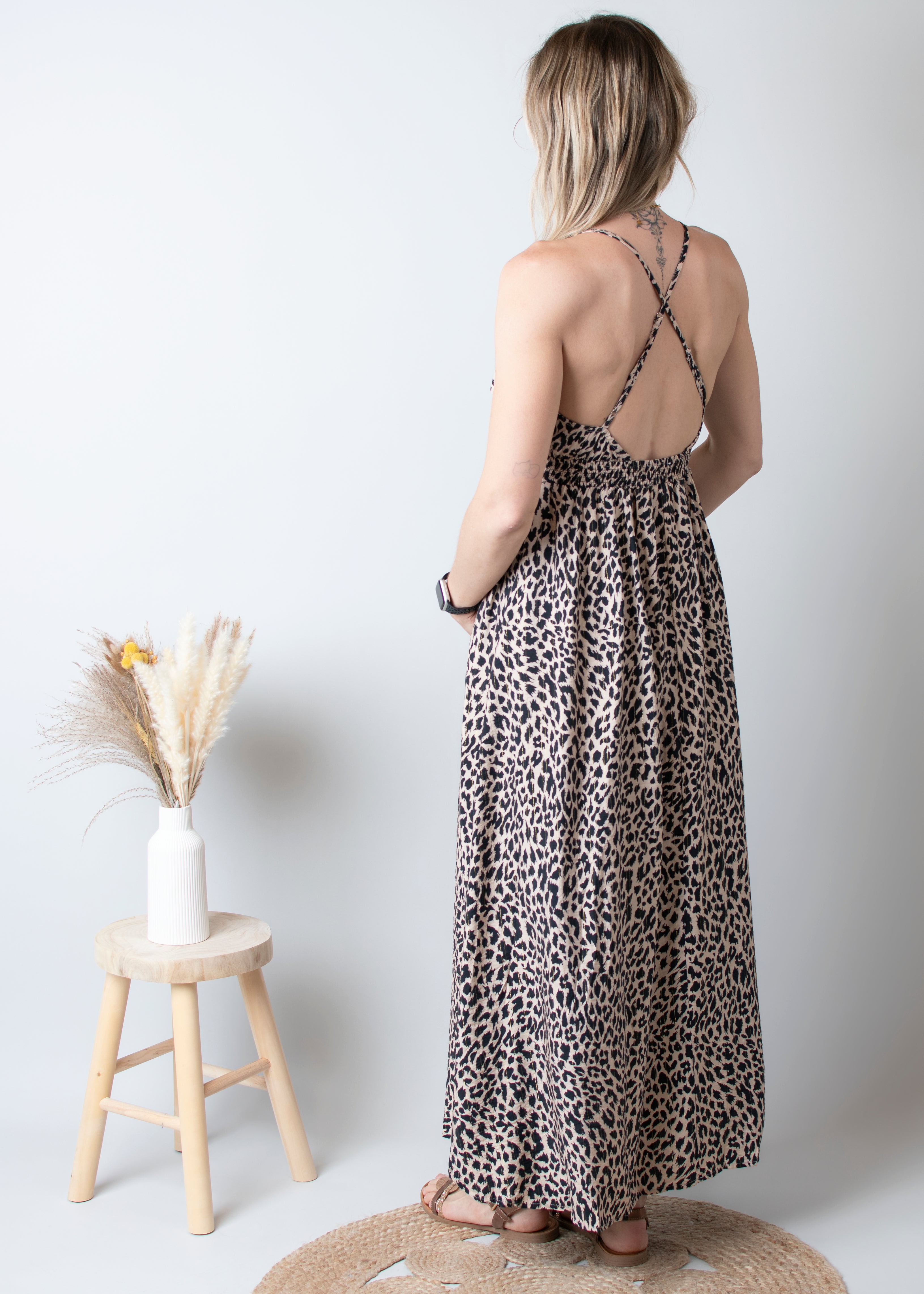 Robe longue Léopard 