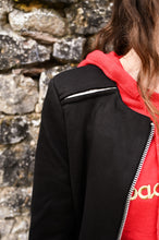Charger l&#39;image dans la galerie, Manteau droit noir mi-long 
