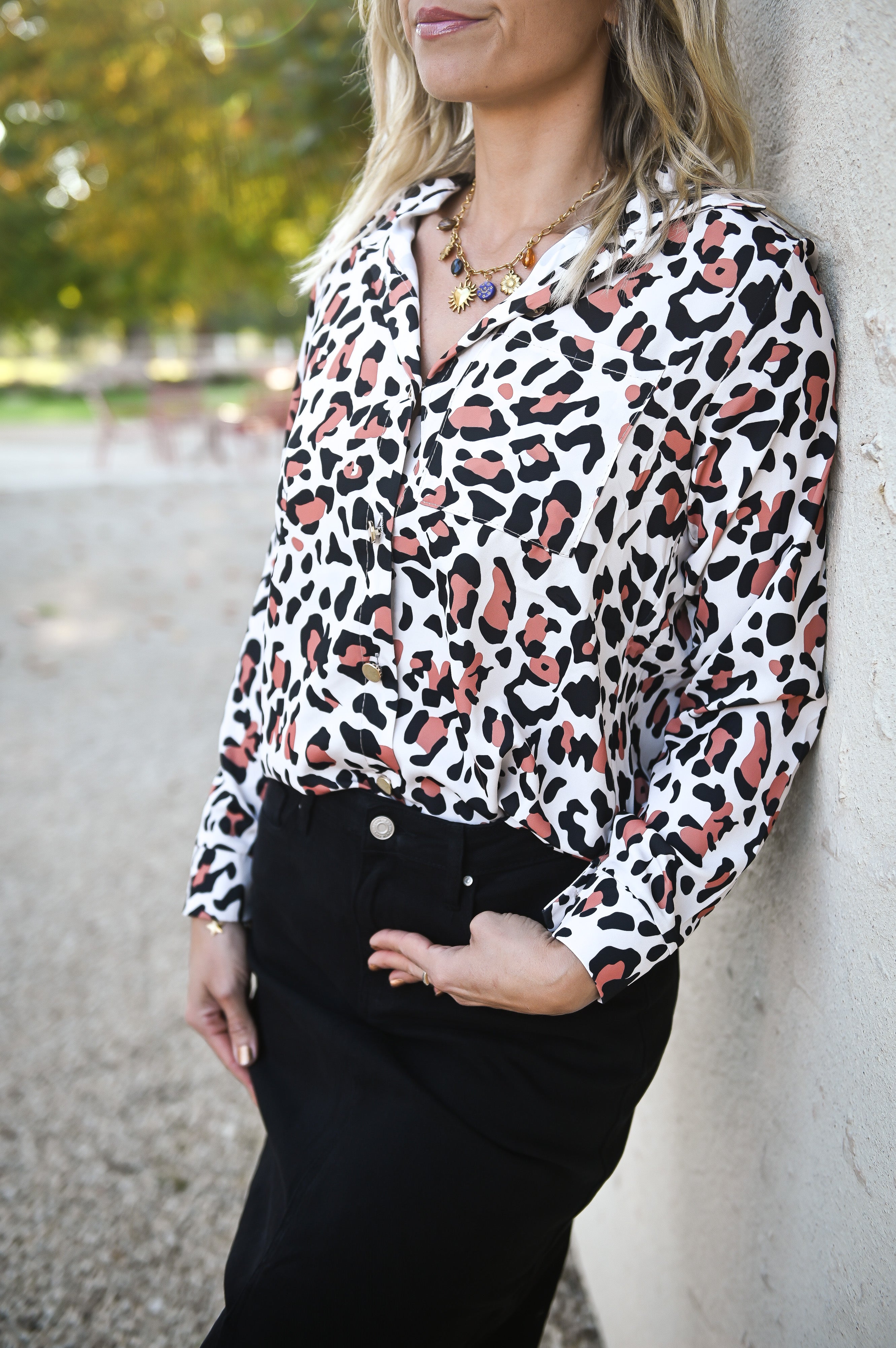 Chemise fluide motif léopard la boutique de lydie