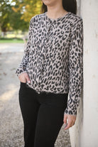 Gilet léopard boutonné la boutique de lydie