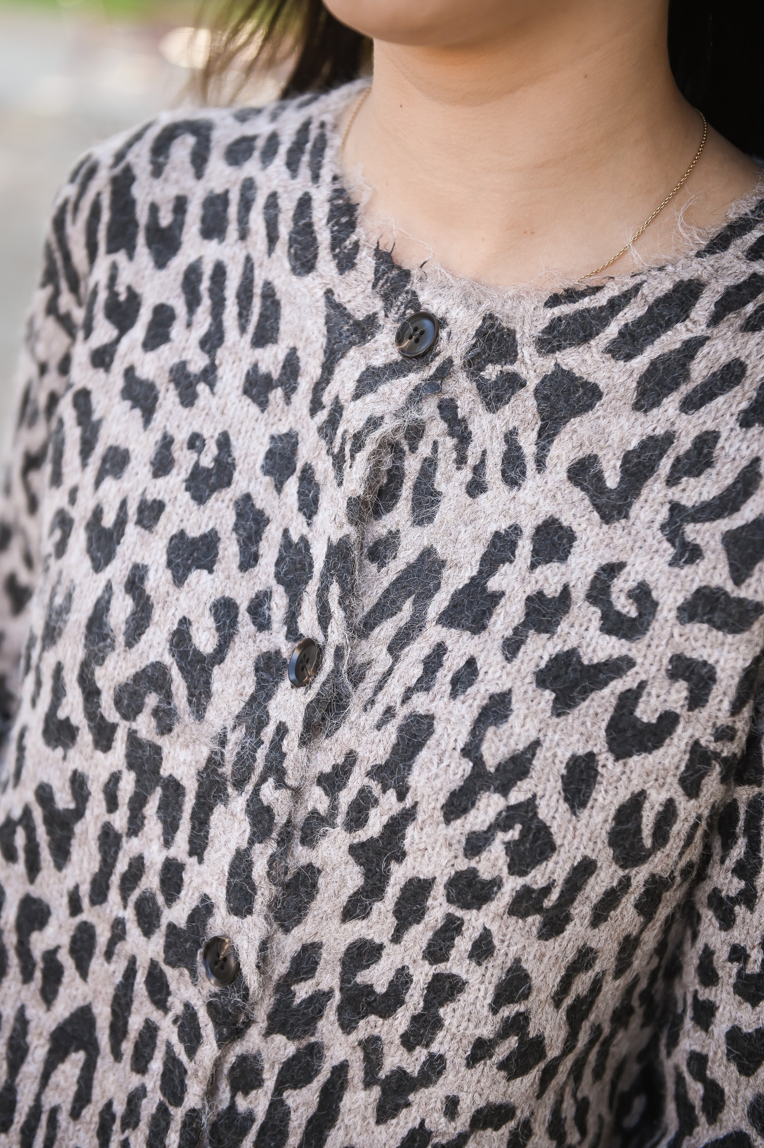 Gilet léopard boutonné la boutique de lydie