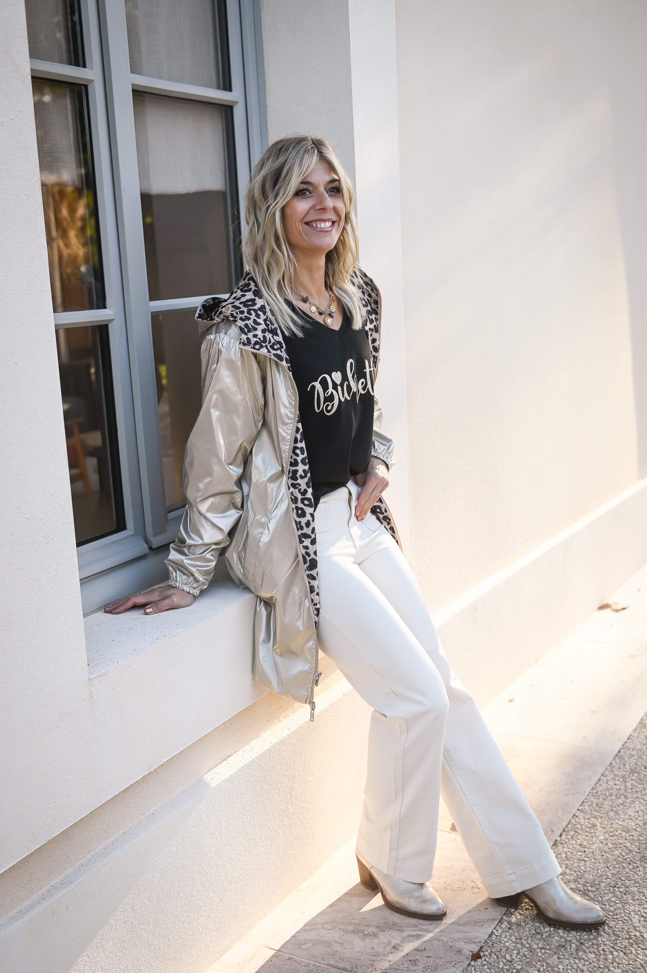 Parka léopard imperméable mi longue réversible or la boutique de lydie