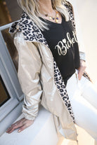 Parka léopard imperméable mi longue réversible or la boutique de lydie