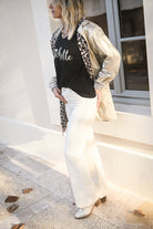 Pantalon Wide Leg beige clair la boutique de lydie