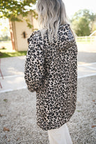 Parka léopard imperméable mi longue réversible or