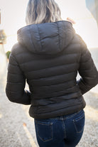 Doudoune réversible noir intérieur fourrure léopard la boutique de lydie