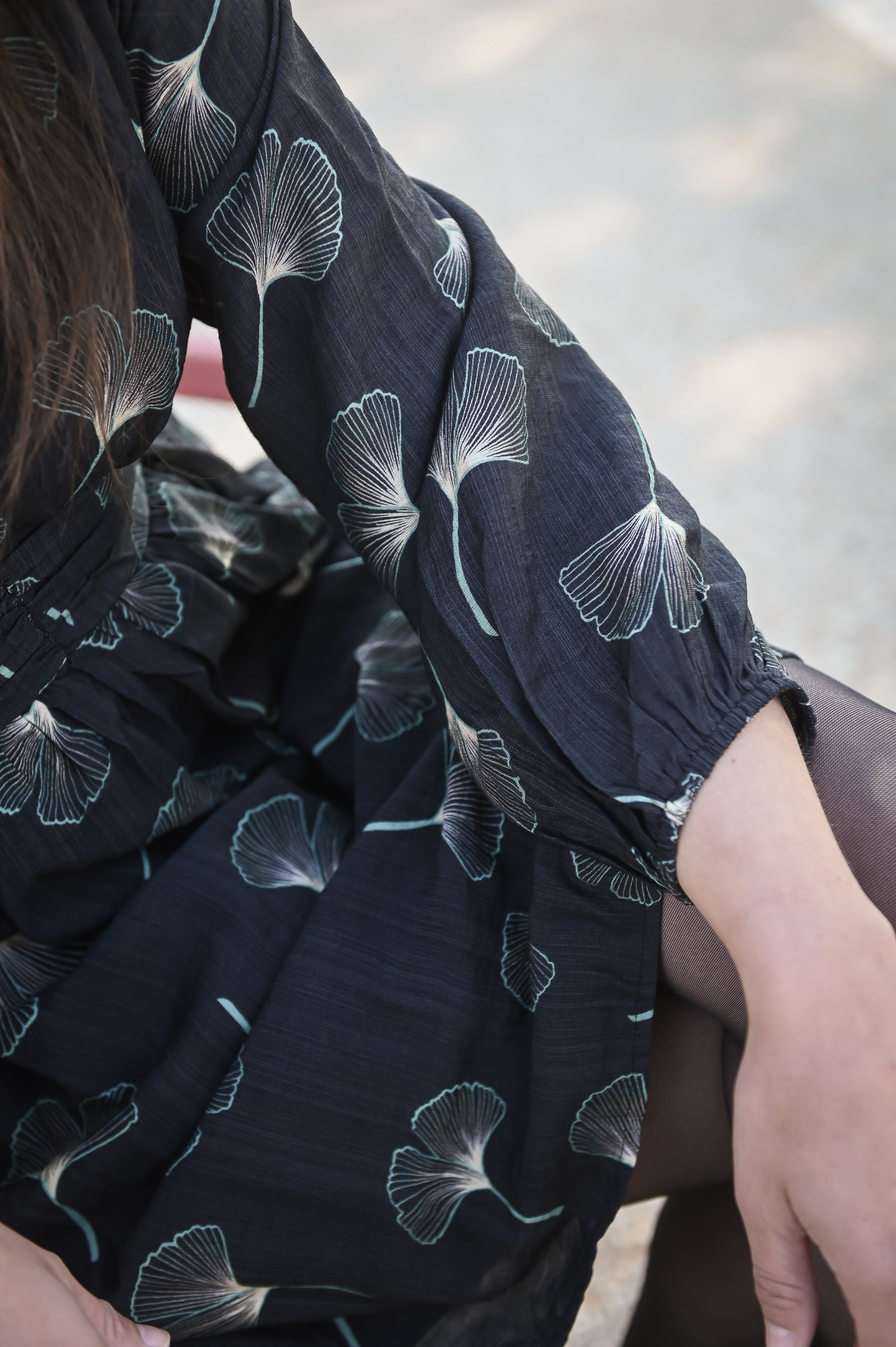 Robe manches longues gris foncé LA Boutique de lydie 