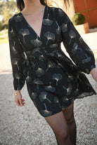 Robe manches longues gris foncé LA Boutique de lydie 