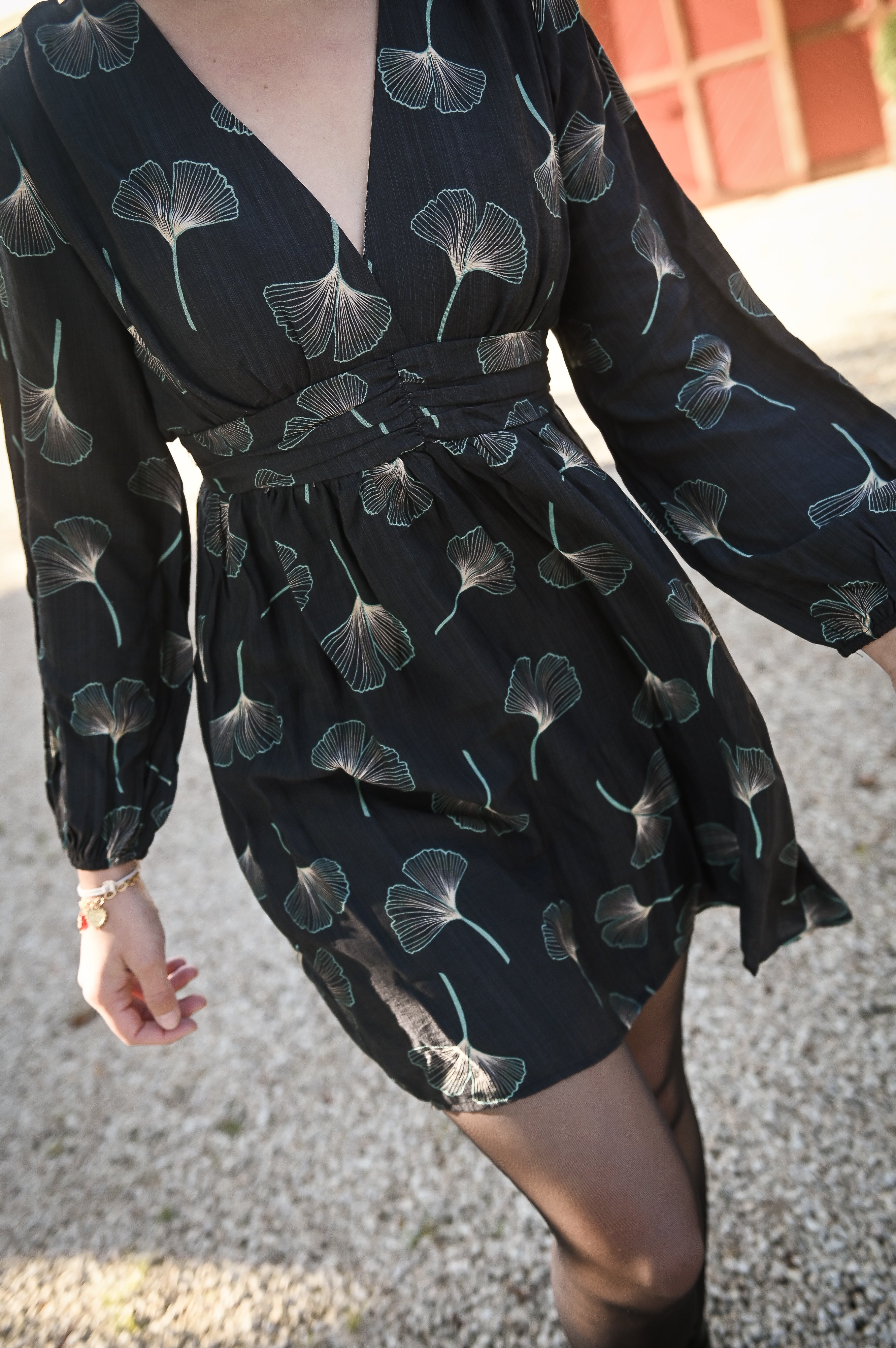 Robe manches longues gris foncé LA Boutique de lydie 