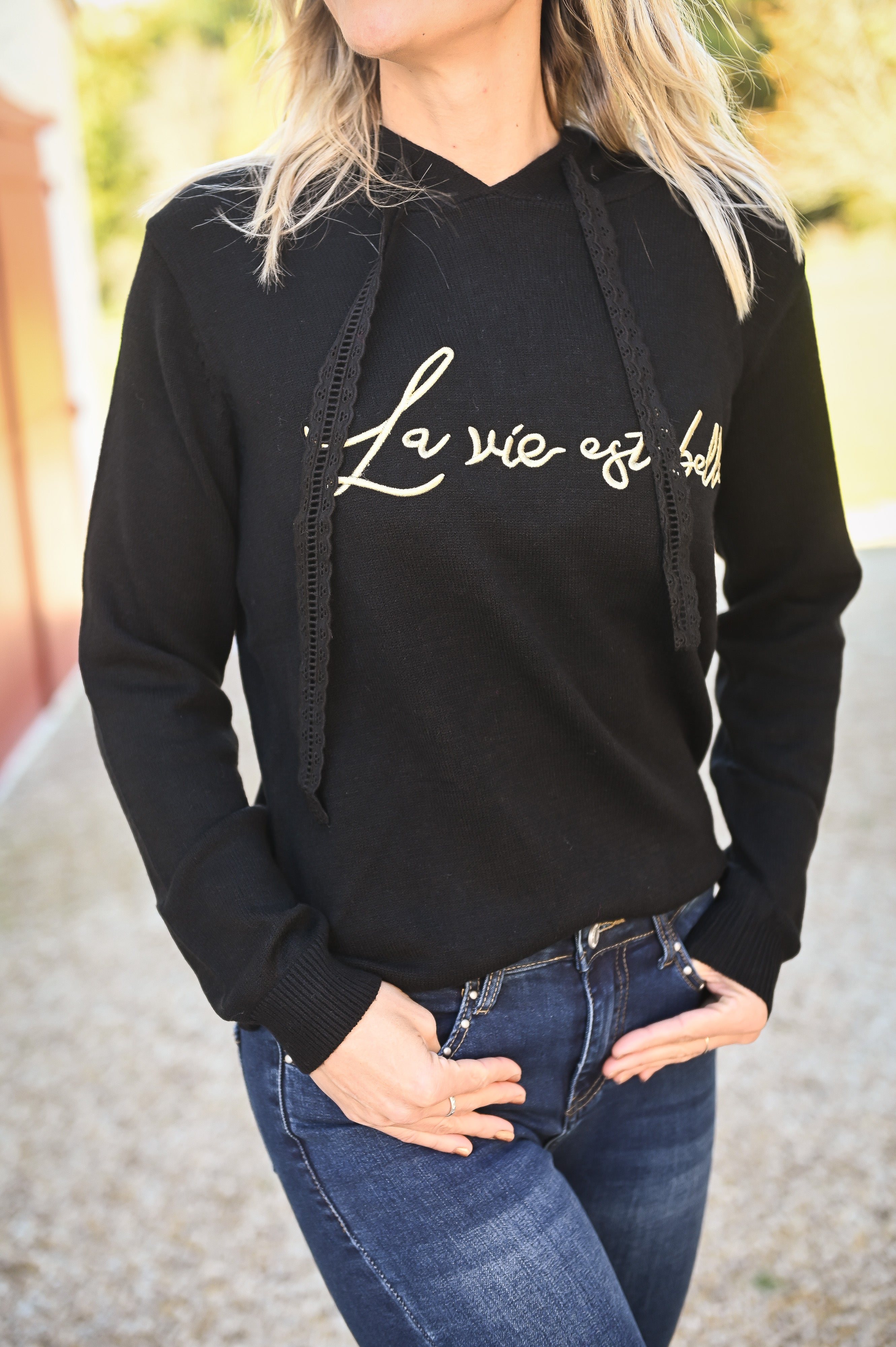 Sweat La vie est belle noir