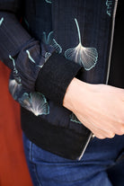 Bombers noir à motifs la boutique de lydie