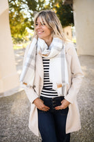 Manteau beige mi long, 4 boutons, avec poches