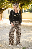 Pantalon large fluide léopard femme la boutique de lydie