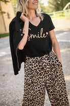 Pantalon large fluide léopard femme la boutique de lydie