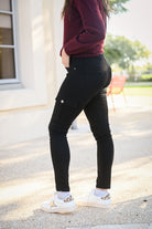 Skinny cargo noir femme la boutique de lydie