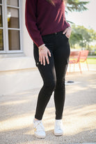 Skinny cargo noir femme la boutique de lydie