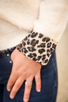 Gilet beige et léopard, broderie coeur