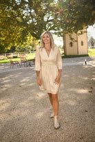 Robe manches longues dorée la boutique de lydie