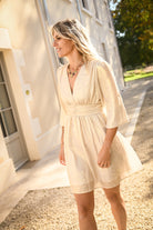 Robe manches longues dorée