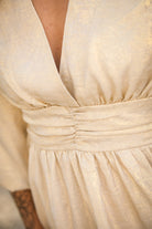 Robe manches longues dorée