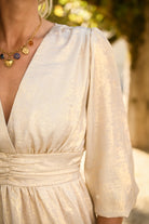 Robe manches longues dorée