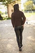 Pantalon skinny enduit noir 