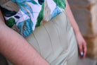 Pantalon tailleur vert d'eau