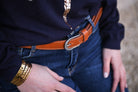 Ceinture en cuir camel