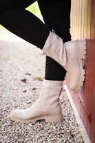 Bottines beige femme