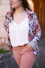 Charger l&#39;image dans la galerie, blazer fleuri rose et noir la boutique de lydie
