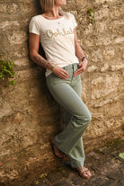 Pantalon Wide Leg vert céladon la boutique de lydie 