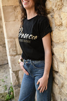 t-shirt noir Prosecco femme