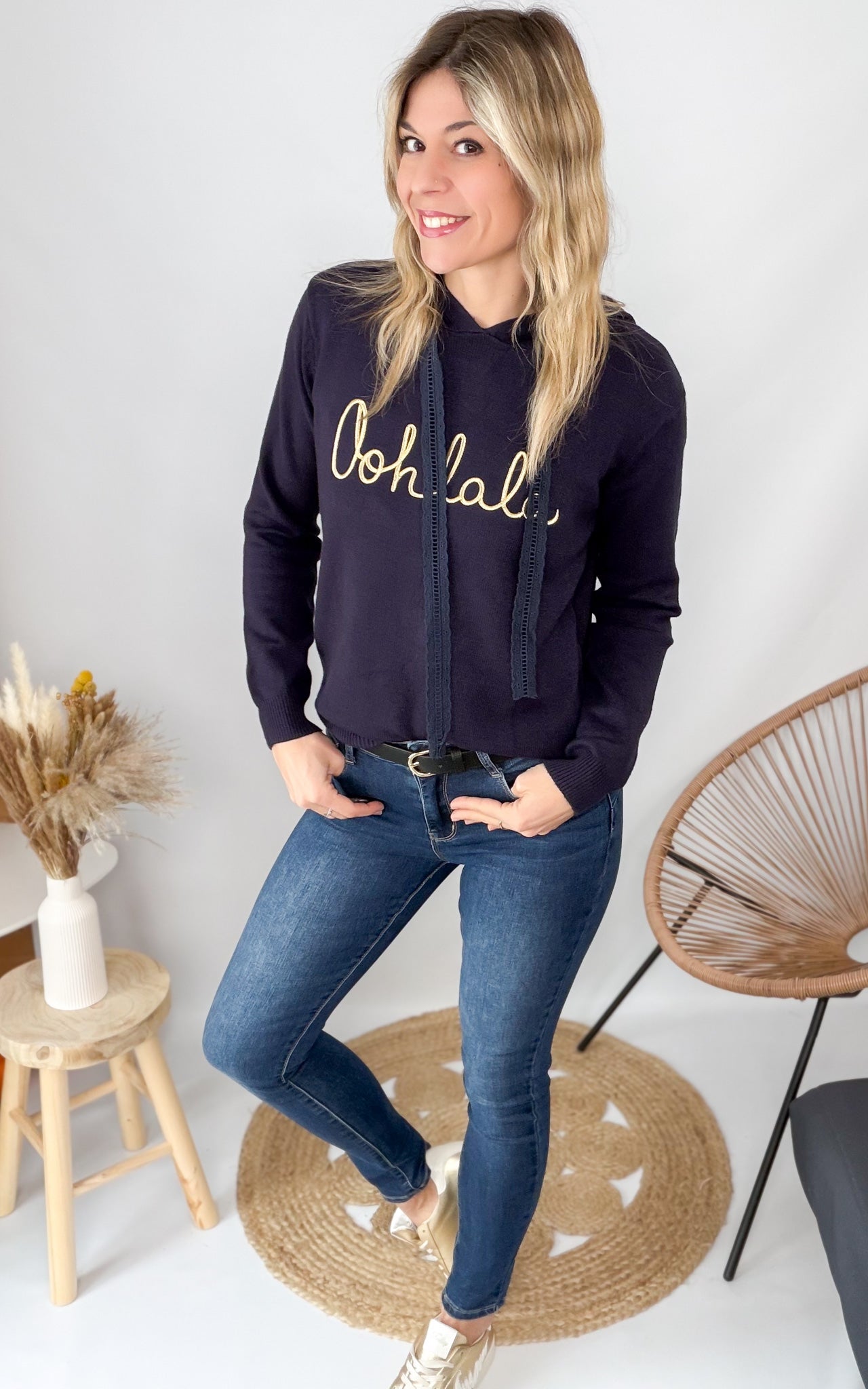 Pull Sweat à Capuche "Oohlala" – Marine la boutique de lydie