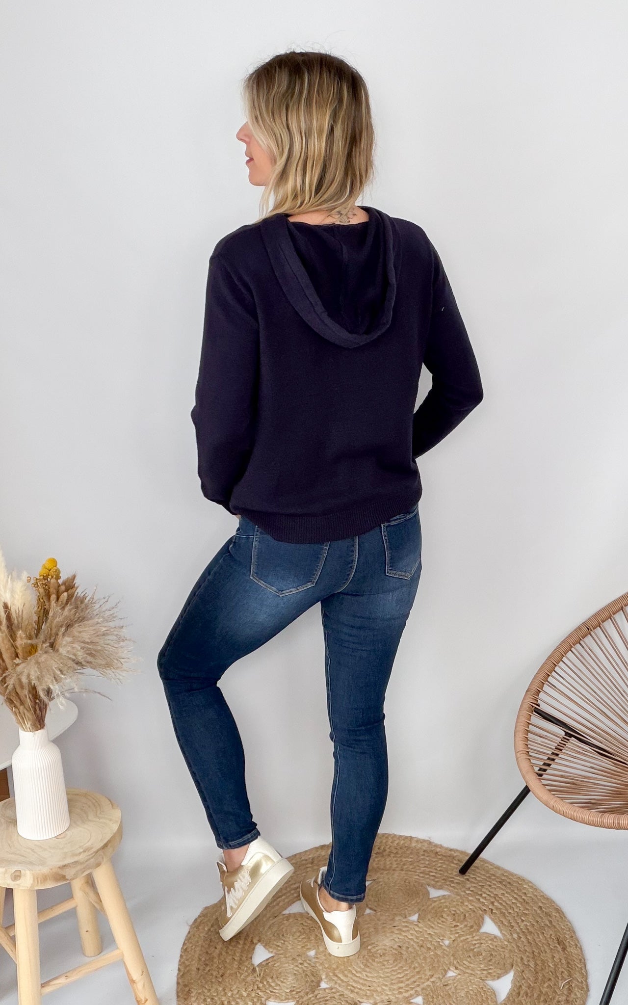 Pull Sweat à Capuche "Oohlala" – Marine