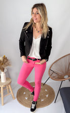 Jean Skinny Rose Fuchsia femme