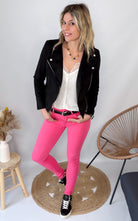 Jean Skinny Rose Fuchsia femme