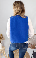 Gilet Sans Manches  moumoute bleu electrique