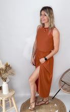 Ensemble Jupe &amp; Crop Top Sonia – Terracotta