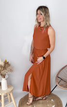 Ensemble Jupe &amp; Crop Top Sonia – Terracotta