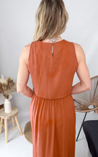 Ensemble Jupe &amp; Crop Top Sonia – Terracotta