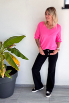 Jean flare noir évasé la boutique de lydie 