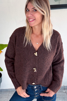 Gilet couleur marron café la boutique de lydie